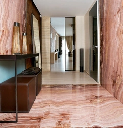 Marble hallway wall design