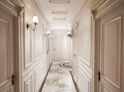Marble hallway wall design