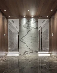 Marble hallway wall design