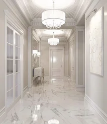 Marble hallway wall design