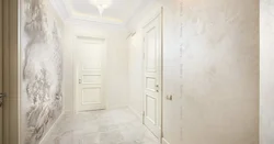 Marble hallway wall design