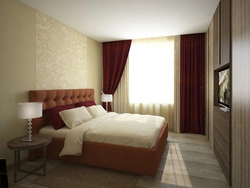 Design Of Burgundy Curtains For The Bedroom