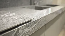 Тарҳи ванна аз countertops stoneware сафолї дод