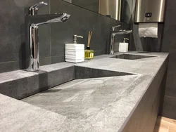 Тарҳи ванна аз countertops stoneware сафолї дод
