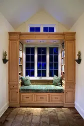 Design around the window in the bedroom