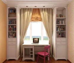 Design around the window in the bedroom