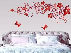 Bedroom wall design stencil