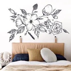 Bedroom wall design stencil