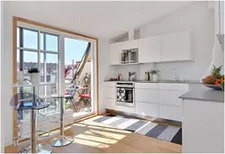 Kitchen with french balcony design