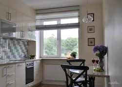 Kitchen with french balcony design