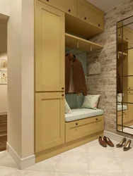 Hallway wardrobe and ottoman design