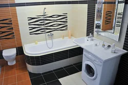 Sağda Lavabo Ilə Vanna Otağı Dizaynı