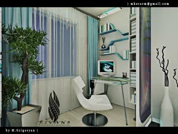 Design bedroom office on the balcony