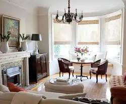 Living Room Design With Round Window