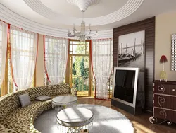 Дизайн Гостиной С Круглым Окном