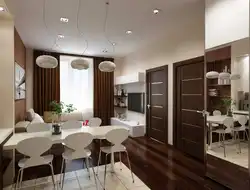Design Of Three-Ruble Note With Kitchen Living Room