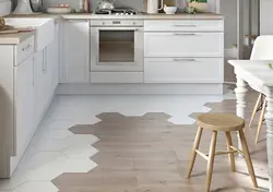 Mətbəx dizaynı plitələr və linoleum