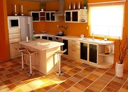 Kitchen design tiles and linoleum