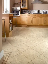 Oshxona dizayni plitkalari va linoleum