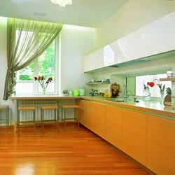 Kitchen design all on one side