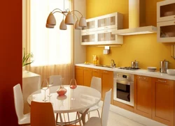 Kitchen design in a warm place