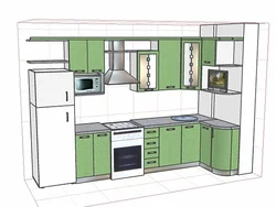 Kitchen design by length and width
