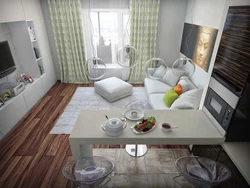Kitchen design for an apartment 40 sq m