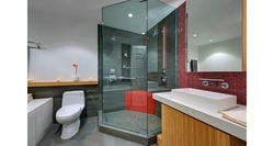 Bathroom design with bathtub enclosure