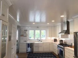 Ceiling design for kitchen with window