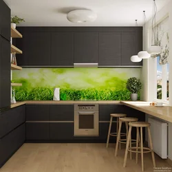 Backsplash ilə zövqlü mətbəx dizaynı