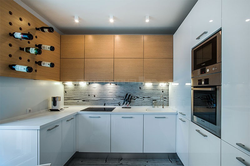 U-shaped kitchen design with boiler