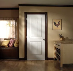 Doors and plinth in the interior of the apartment