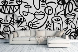Apartment design full wall drawing