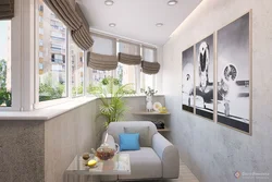 Design of a three-room apartment with two balconies