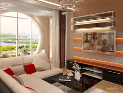 Design of a three-room apartment with two balconies