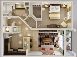 Apartment design by room layout