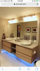 Hammom oynasi lavabo yoritgichi fotosurati