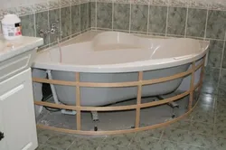 Photo of a bathtub in a semicircle