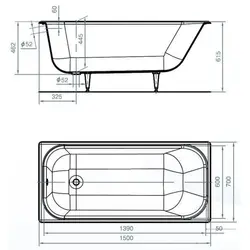 Size Of Cast Iron Bathtub Photo