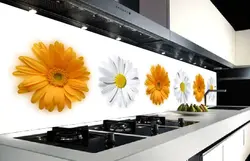 Kitchen with gerberas photo