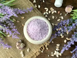 Bath with lavender photo