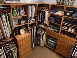 Photo of walk-in closets in garage