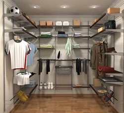 Photo of walk-in closets in garage