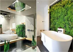 Bath with greenery photo
