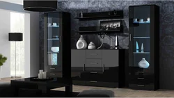Living Room Black Gloss Photo
