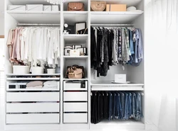 Dressing room with boxes photo