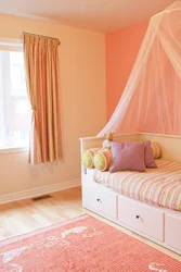 Peach bedroom curtains photo