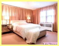 Peach Bedroom Curtains Photo