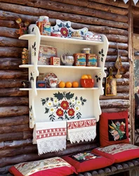 Kitchen in a hut photo