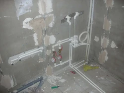 Wiring in the bathroom photo